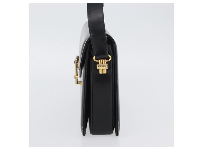 Borsa a mano GUCCI in pelle nera e oro Auth ep13892 Nero D'oro - vista 3