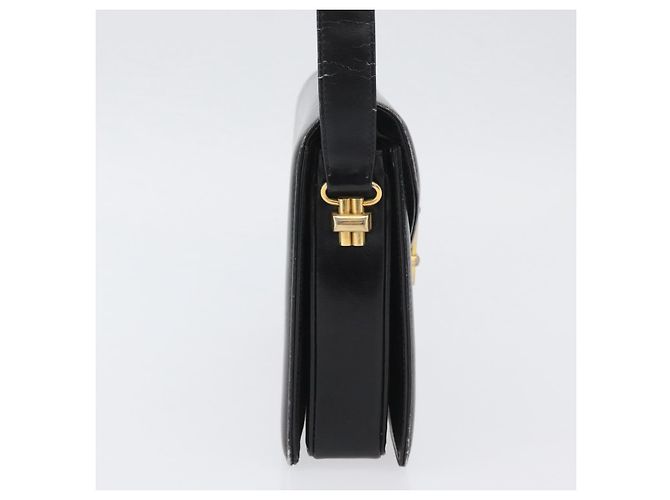 Borsa a mano GUCCI in pelle nera e oro Auth ep13892 Nero D'oro - vista 5