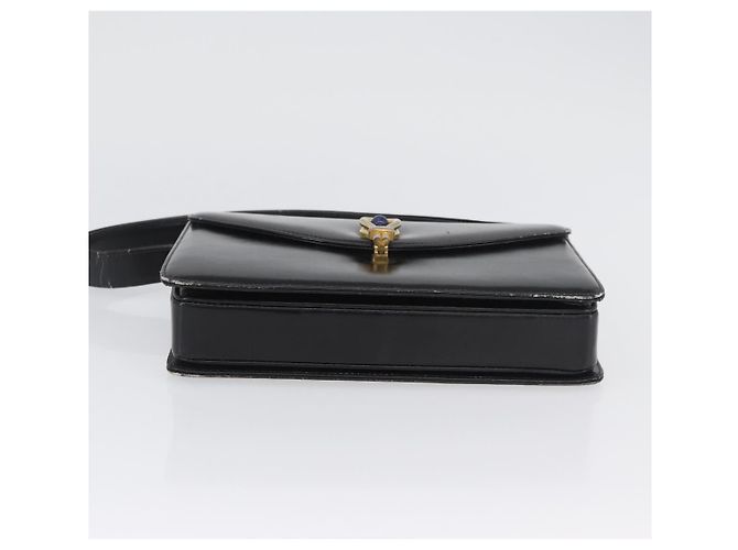 Borsa a mano GUCCI in pelle nera e oro Auth ep13892 Nero D'oro - vista 6