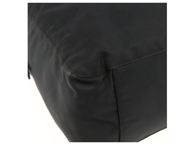 PRADA Bolso de mano de nailon negro plateado Auth ARZ694 Plata - vista 16