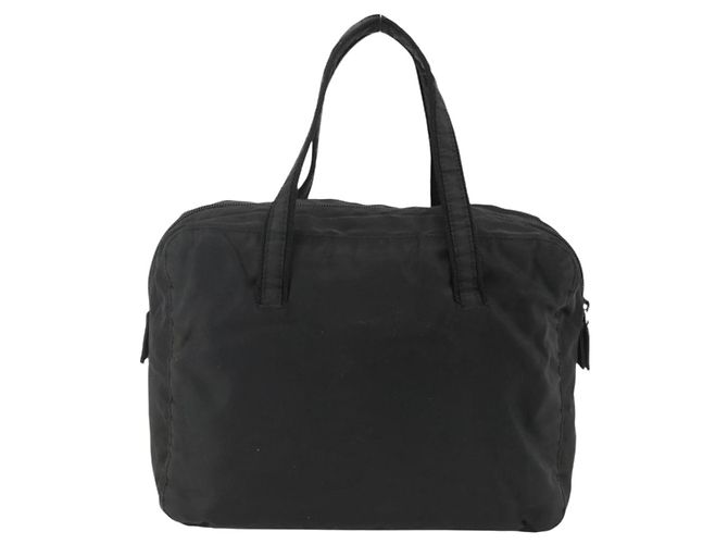 PRADA Bolso de mano de nailon negro plateado Auth ARZ694 Plata - vista 2