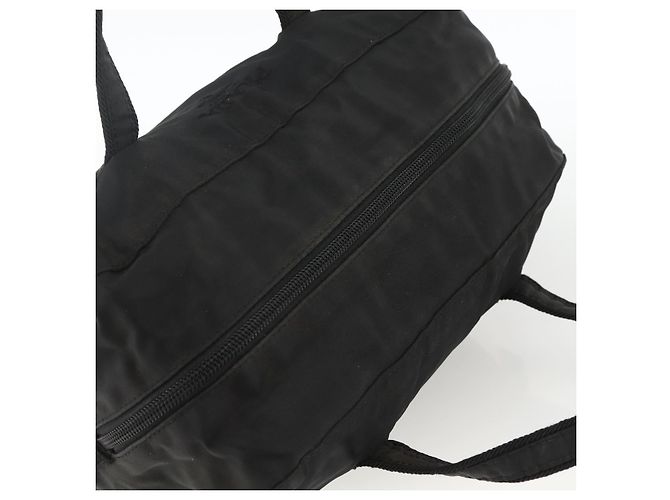 PRADA Bolso de mano de nailon negro plateado Auth ARZ694 Plata - vista 6