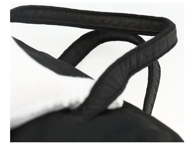 PRADA Bolso de mano de nailon negro plateado Auth ARZ694 Plata - vista 8