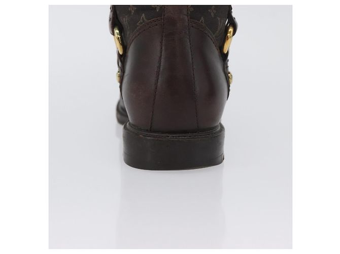 Stivali Monogram Idylle LOUIS VUITTON 36 Marrone Scuro LV Auth 174048A - vista 11