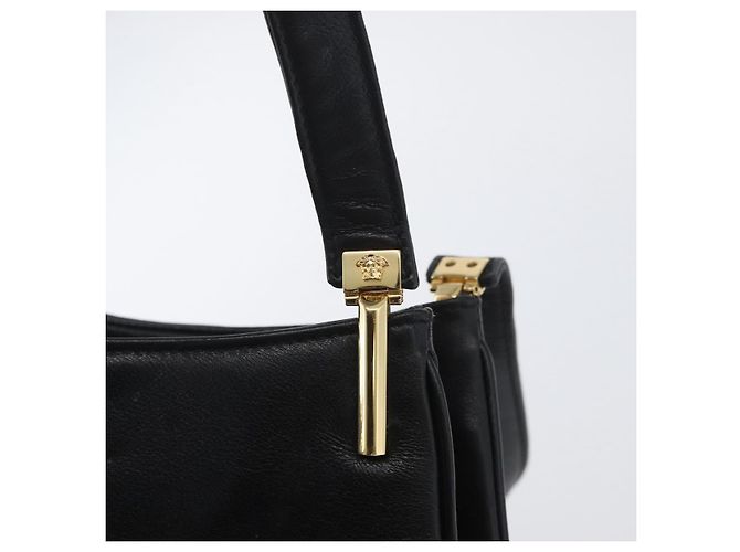 Borsa a Spalla Gianni Versace in Pelle Nera e Oro Auth BA11726 Nero D'oro - vista 10