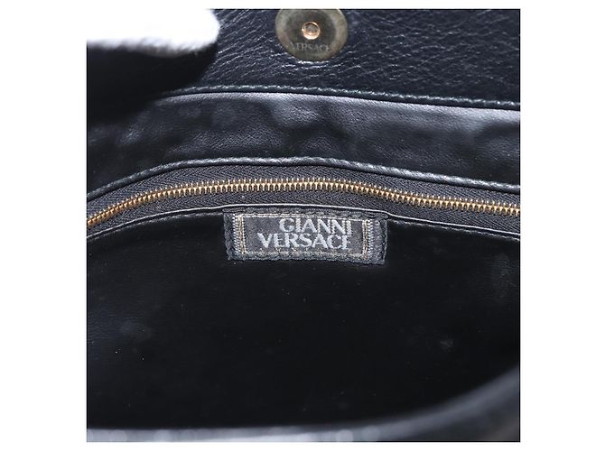 Borsa a Spalla Gianni Versace in Pelle Nera e Oro Auth BA11726 Nero D'oro - vista 17
