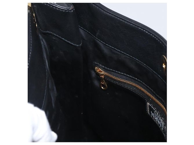 Borsa a Spalla Gianni Versace in Pelle Nera e Oro Auth BA11726 Nero D'oro - vista 20