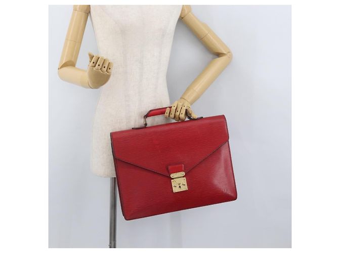 LOUIS VUITTON Epi ServietteConsigliere Borsa Business Rossa M54427 LV Auth th6653 Rosso - vista 28