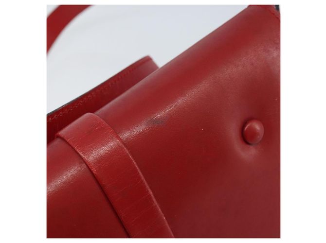 Céline Borsa a Spalla in Pelle Rossa e Oro Auth AMZ004A Rosso D'oro - vista 10