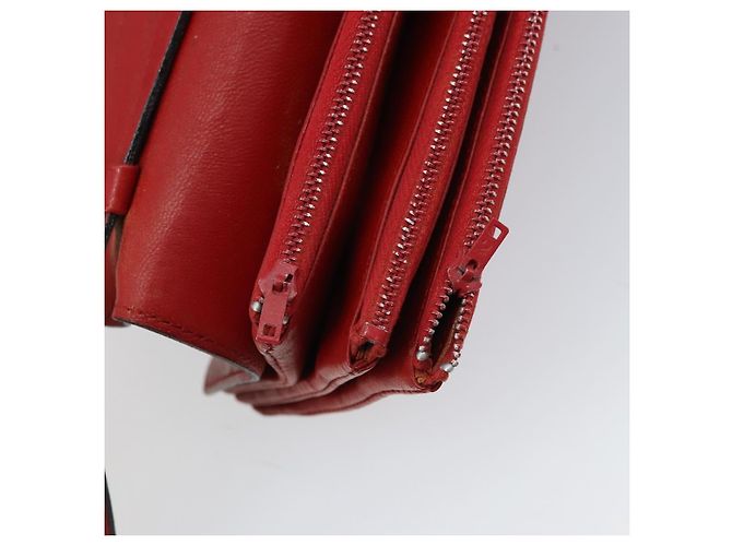Céline Borsa a Spalla in Pelle Rossa e Oro Auth AMZ004A Rosso D'oro - vista 18