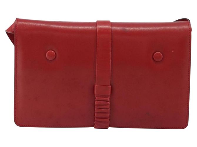 Céline Borsa a Spalla in Pelle Rossa e Oro Auth AMZ004A Rosso D'oro - vista 2