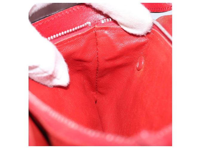 Céline Borsa a Spalla in Pelle Rossa e Oro Auth AMZ004A Rosso D'oro - vista 21