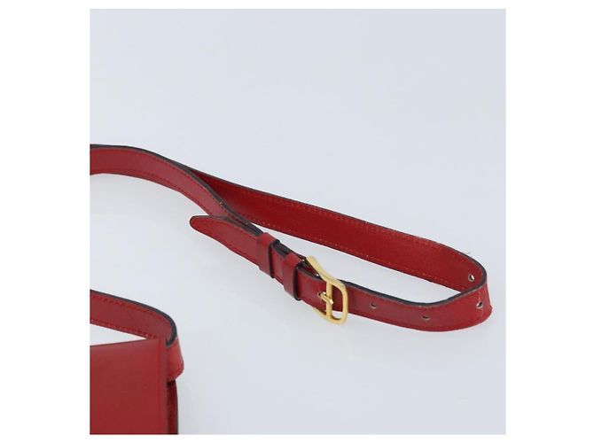 Céline Borsa a Spalla in Pelle Rossa e Oro Auth AMZ004A Rosso D'oro - vista 8