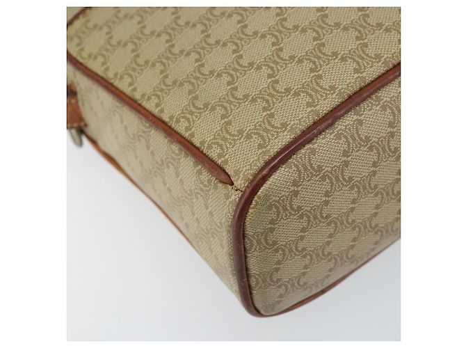 Céline Borsa a Spalla in Tela Macadam CELINE PVC Beige Oro Auth LNZ711 D'oro - vista 14