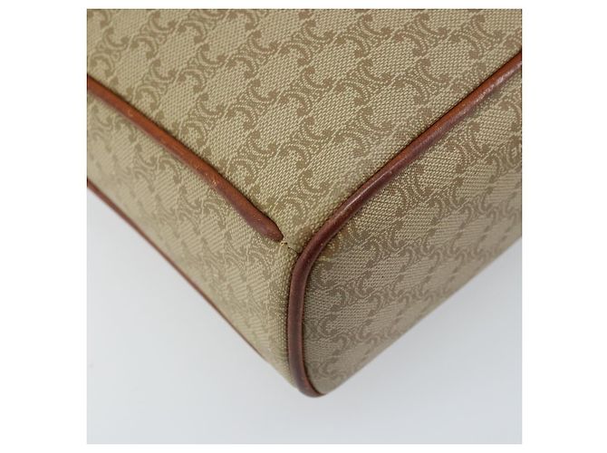 Céline Borsa a Spalla in Tela Macadam CELINE PVC Beige Oro Auth LNZ711 D'oro - vista 16