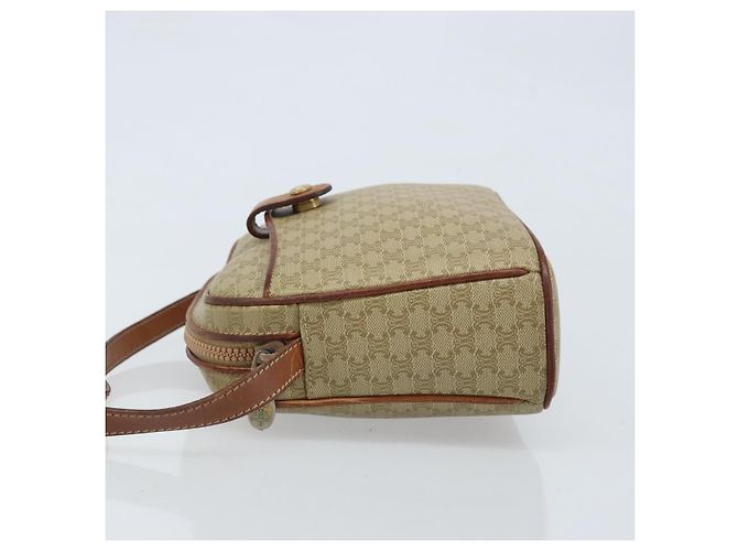 Céline Borsa a Spalla in Tela Macadam CELINE PVC Beige Oro Auth LNZ711 D'oro - vista 4