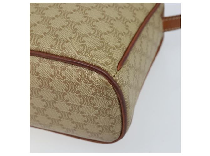 Céline Borsa a Spalla in Tela Macadam CELINE PVC Beige Oro Auth LNZ711 D'oro - vista 9