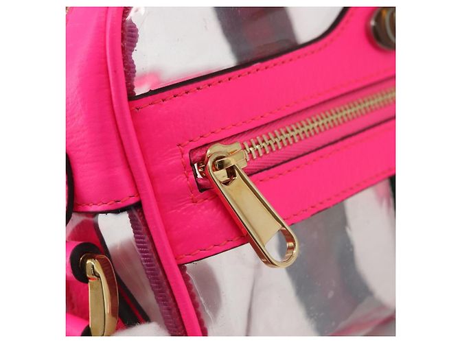 Gucci Borsa a Spalla Web Sherry Line in Vinile Trasparente Rosa 517350 Auth YKZ583A - vista 17