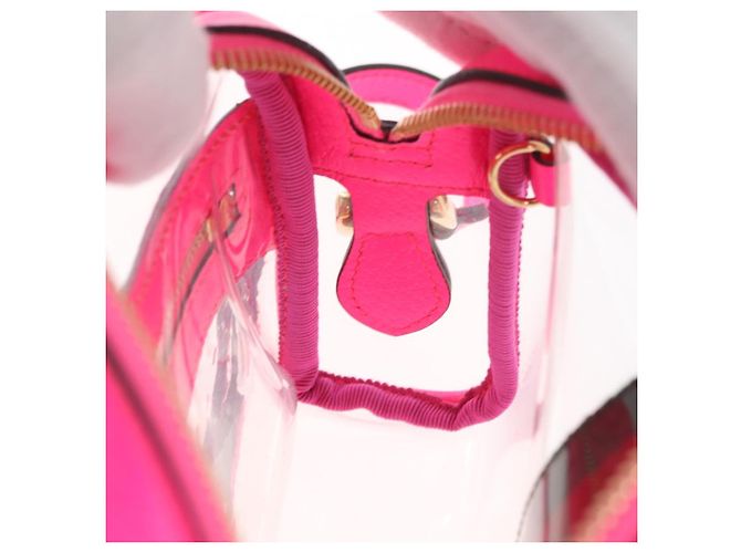 Gucci Borsa a Spalla Web Sherry Line in Vinile Trasparente Rosa 517350 Auth YKZ583A - vista 20