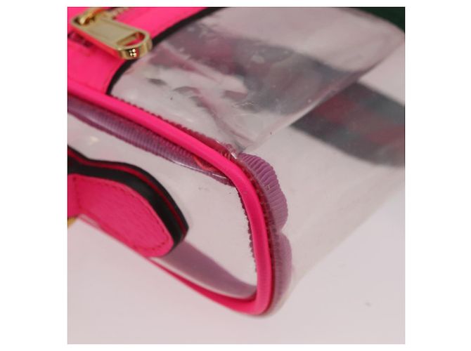 Gucci Borsa a Spalla Web Sherry Line in Vinile Trasparente Rosa 517350 Auth YKZ583A - vista 9
