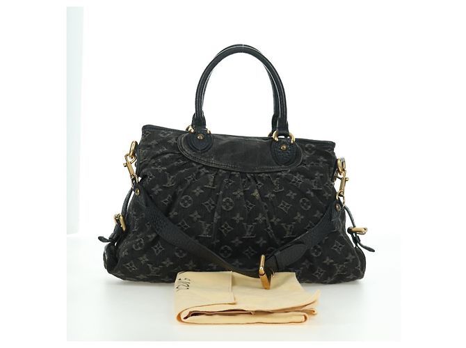 LOUIS VUITTON Borsa Monogram Denim Neo Cabby MM 2Way Nera M95351 LV Auth YKZ247V Nero - vista 12