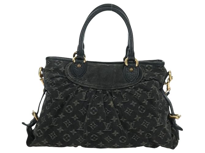 LOUIS VUITTON Borsa Monogram Denim Neo Cabby MM 2Way Nera M95351 LV Auth YKZ247V Nero - vista 13