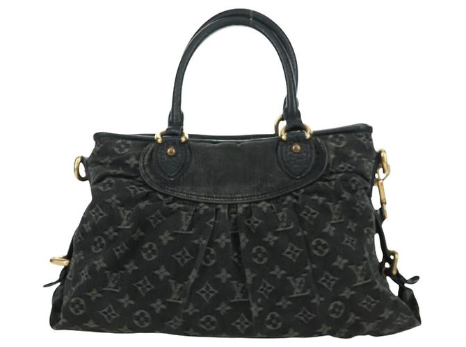 LOUIS VUITTON Borsa Monogram Denim Neo Cabby MM 2Way Nera M95351 LV Auth YKZ247V Nero - vista 2