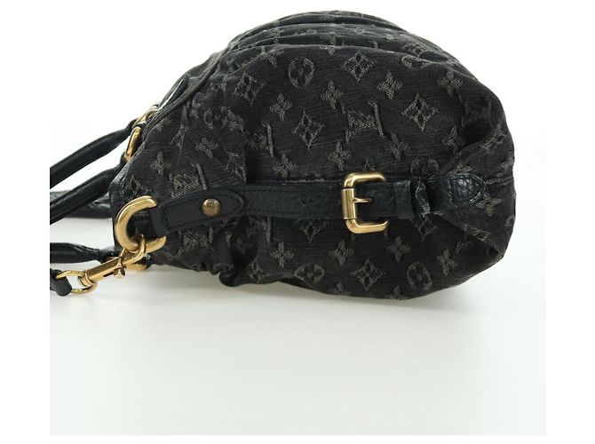 LOUIS VUITTON Borsa Monogram Denim Neo Cabby MM 2Way Nera M95351 LV Auth YKZ247V Nero - vista 3