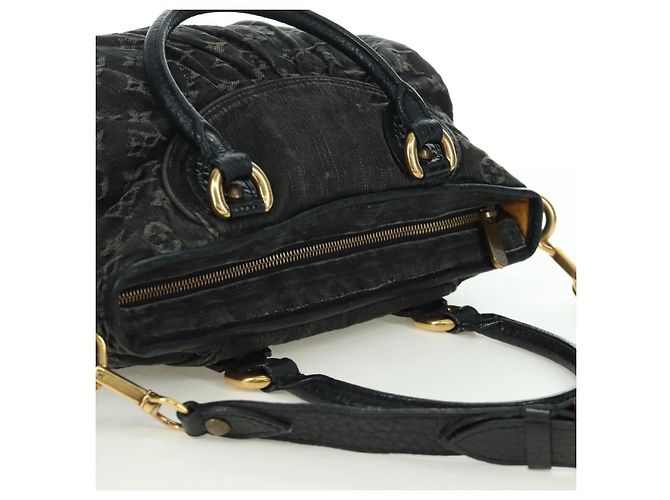 LOUIS VUITTON Borsa Monogram Denim Neo Cabby MM 2Way Nera M95351 LV Auth YKZ247V Nero - vista 7