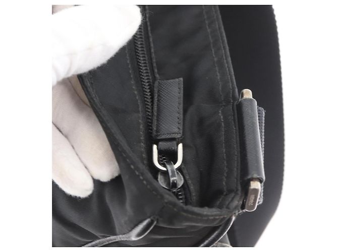 Borsa a Spalla PRADA Nylon Nero Argento Autentica ka3438A - vista 10