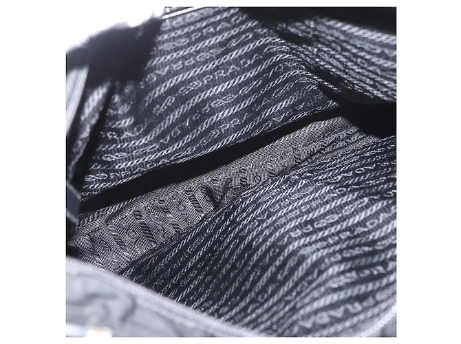Borsa a Spalla PRADA Nylon Nero Argento Autentica ka3438A - vista 11