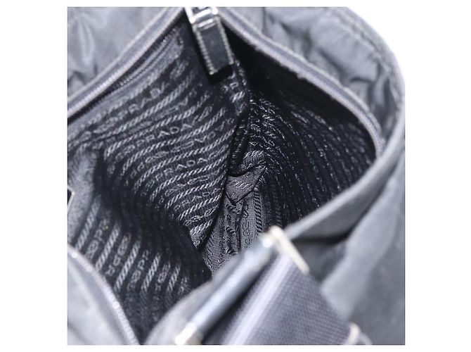 Borsa a Spalla PRADA Nylon Nero Argento Autentica ka3438A - vista 19