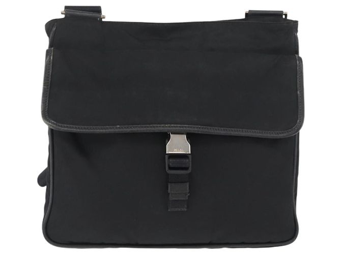 Borsa a Spalla PRADA Nylon Nero Argento Autentica ka3438A - vista 2