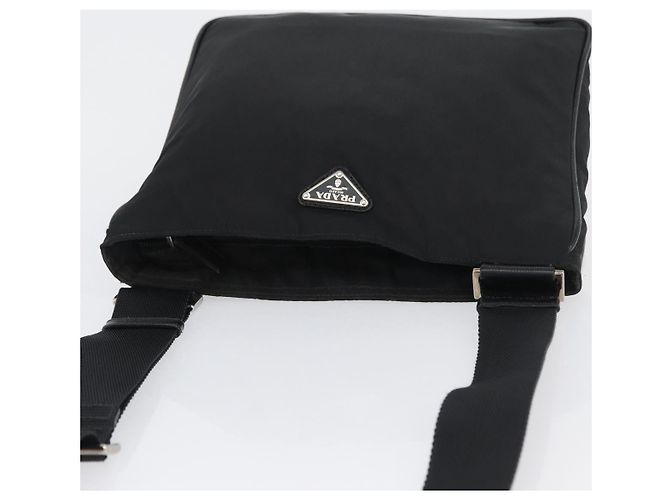 Borsa a Spalla PRADA Nylon Nero Argento Autentica ka3438A - vista 6