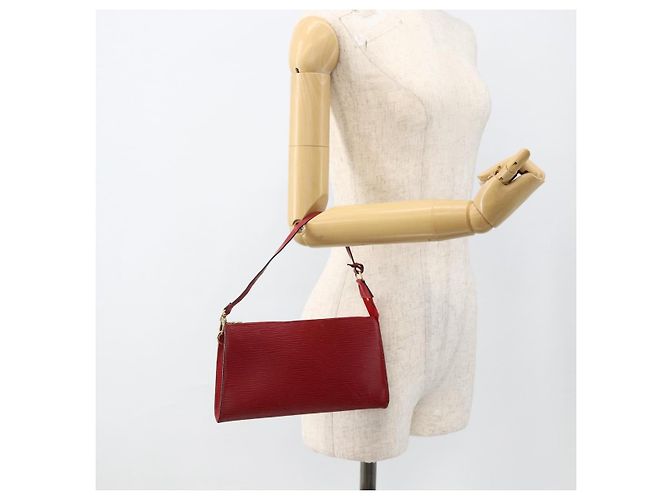LOUIS VUITTON Pochette Accessori Epi Rossa M52947 LV Auth LNZ958 Rosso - vista 21