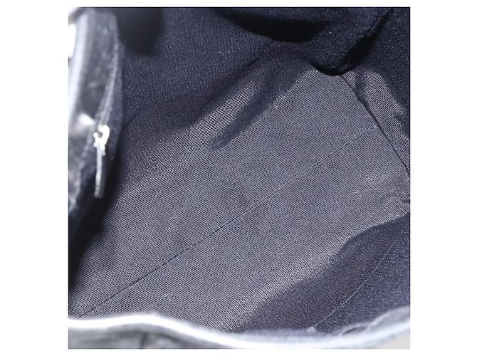Borsa tote Gancini in tela nera e argento Salvatore Ferragamo Auth ka3385 Nero - vista 11