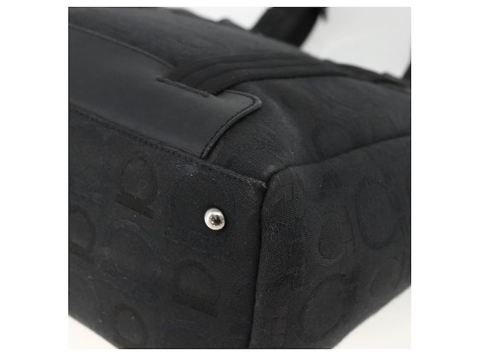 Borsa tote Gancini in tela nera e argento Salvatore Ferragamo Auth ka3385 Nero - vista 15