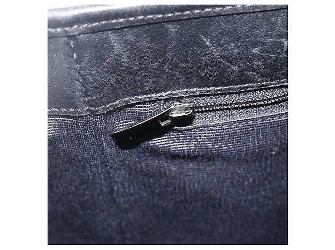 Borsa tote Gancini in tela nera e argento Salvatore Ferragamo Auth ka3385 Nero - vista 19