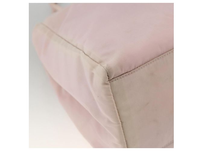 PRADA Bolso de mano de nailon rosa plateado Auth AMZ341 Plata - vista 14