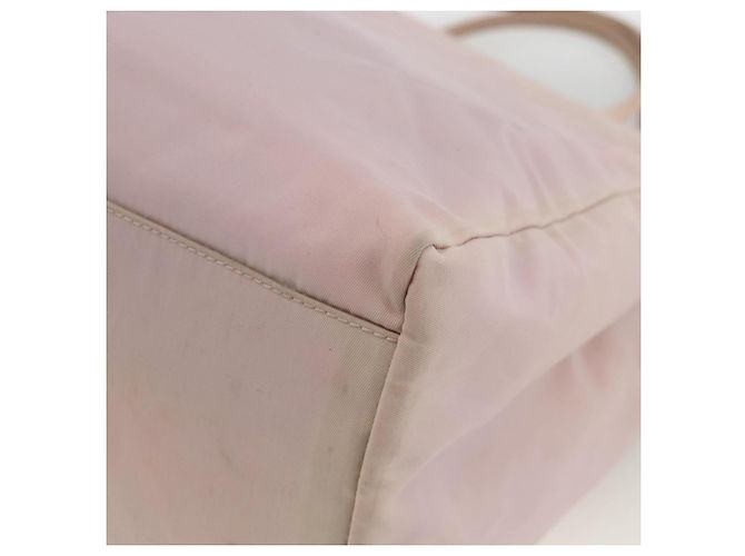 PRADA Bolso de mano de nailon rosa plateado Auth AMZ341 Plata - vista 15