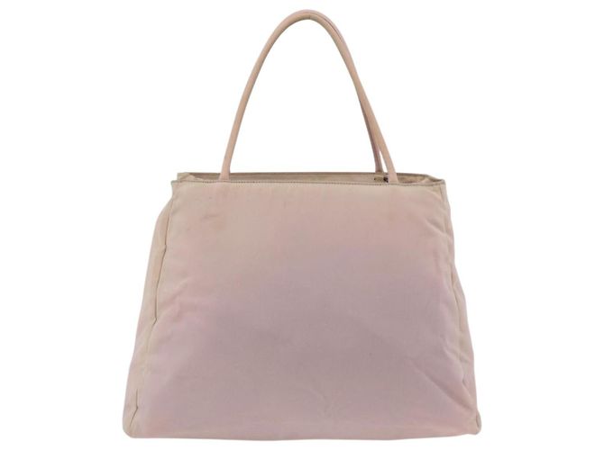 PRADA Bolso de mano de nailon rosa plateado Auth AMZ341 Plata - vista 2