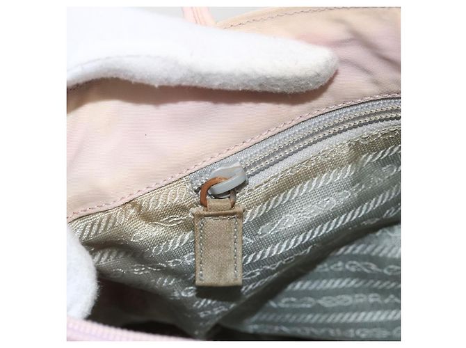 PRADA Bolso de mano de nailon rosa plateado Auth AMZ341 Plata - vista 20