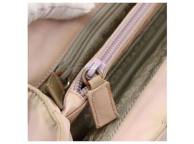 PRADA Bolso de mano de nailon rosa plateado Auth AMZ341 Plata - vista 22