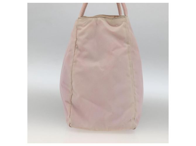 PRADA Bolso de mano de nailon rosa plateado Auth AMZ341 Plata - vista 3