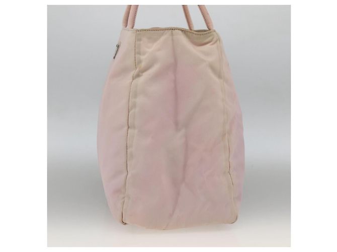 PRADA Bolso de mano de nailon rosa plateado Auth AMZ341 Plata - vista 4