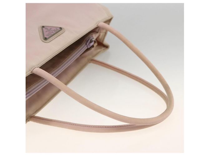 PRADA Bolso de mano de nailon rosa plateado Auth AMZ341 Plata - vista 7