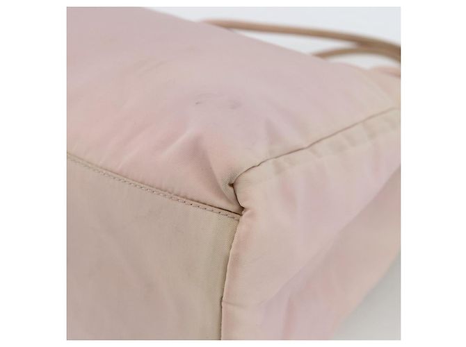 PRADA Bolso de mano de nailon rosa plateado Auth AMZ341 Plata - vista 9