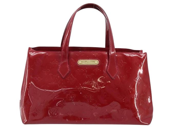 LOUIS VUITTON Monogram Vernis Wilshire PM Tasche Pomme D'amour M93642 Auth BA11677 Rot - Ansicht 13