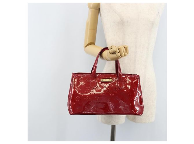 LOUIS VUITTON Monogram Vernis Wilshire PM Tasche Pomme D'amour M93642 Auth BA11677 Rot - Ansicht 23