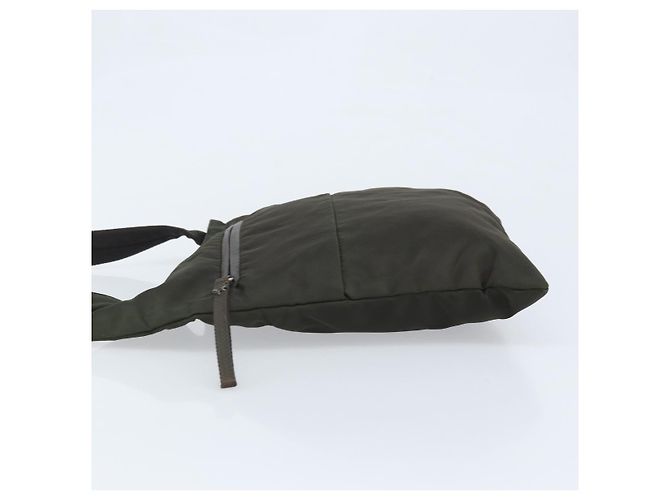 PRADA Schultertasche Nylon Khaki Silber Authentisch BSZ053 - Ansicht 4
